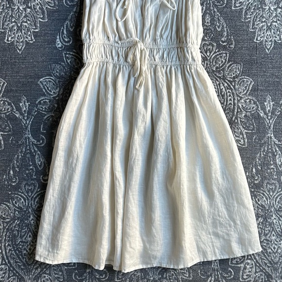 Faithfull The Brand Shivka Mini Dress in Plain Egg Shell Size US 6 - Picture 7 of 11
